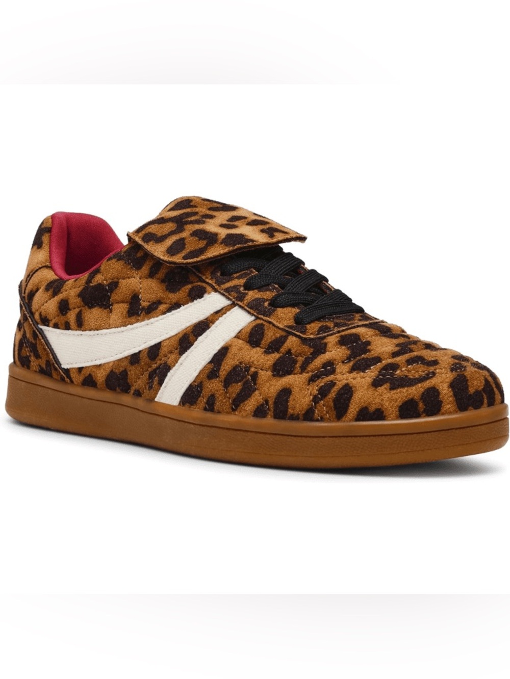 Steve Madden Leopard Print Sneakers with White Stripe